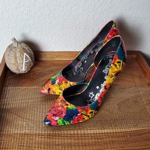 NEW Brash Multi-color floral high heels size 7
